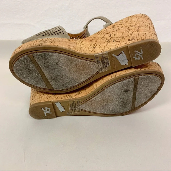 Franco Sarto Clinton 2 Leather Espadrille Wedge Sandals - Picture 6 of 6